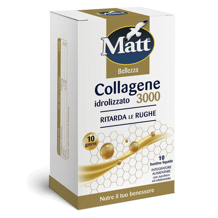 Collagene idrolizzato 3000. Ritarda la comparsa delle rughe. Valori nutrizionali