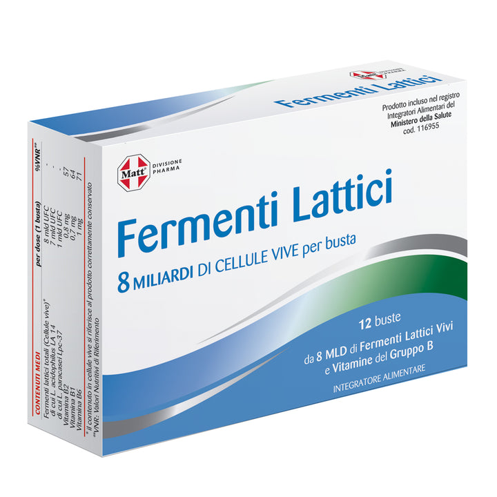 Fermenti Lattici Bustine. 8 miliardi di Fermenti Lattici Vivi. Lato destro