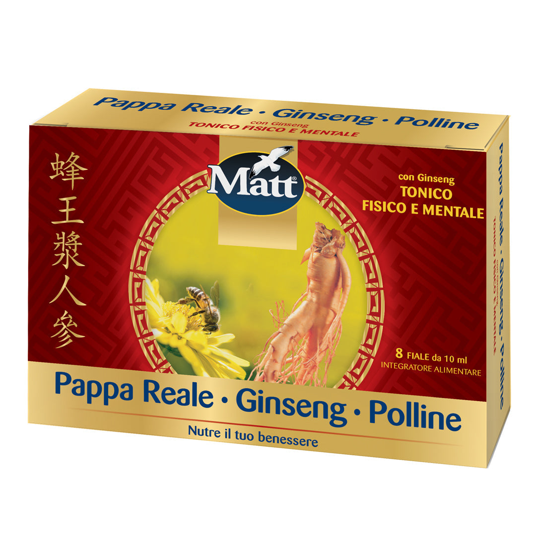 Integratore con Pappa Reale, Ginseng e Polline. Tonico energetico