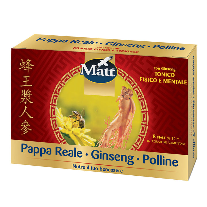 Integratore con Pappa Reale, Ginseng e Polline. Tonico energetico