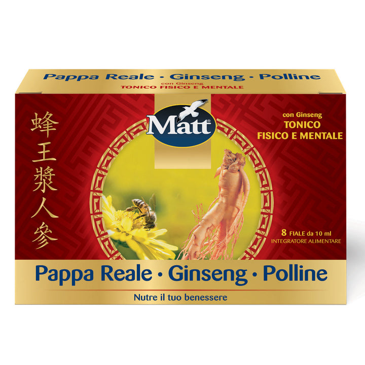 Integratore con Pappa Reale, Ginseng e Polline. Tonico energetico