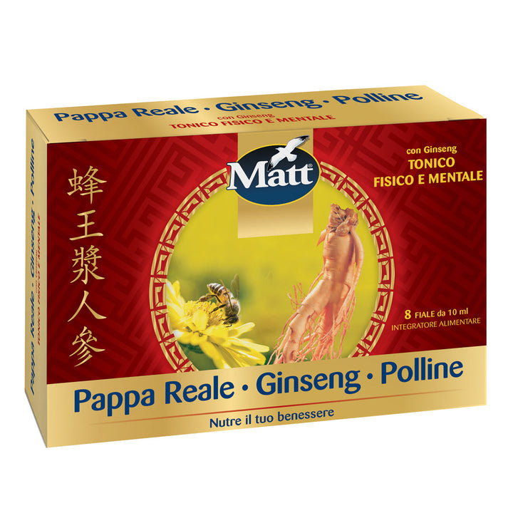 Integratore con Pappa Reale, Ginseng e Polline. Tonico energetico