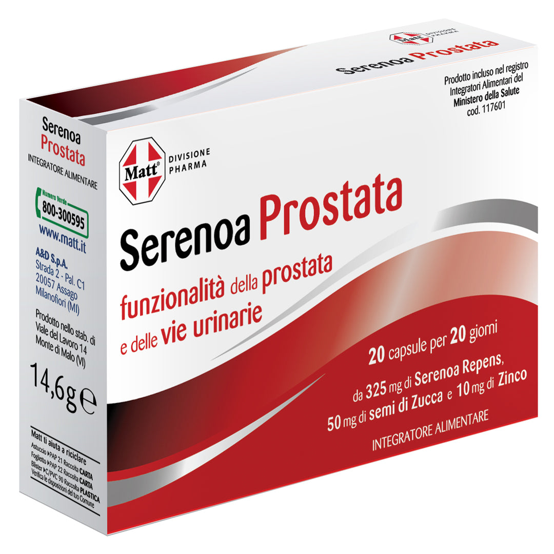 Serenoa Prostata, integratore per la prostata e vie urinarie. Lato