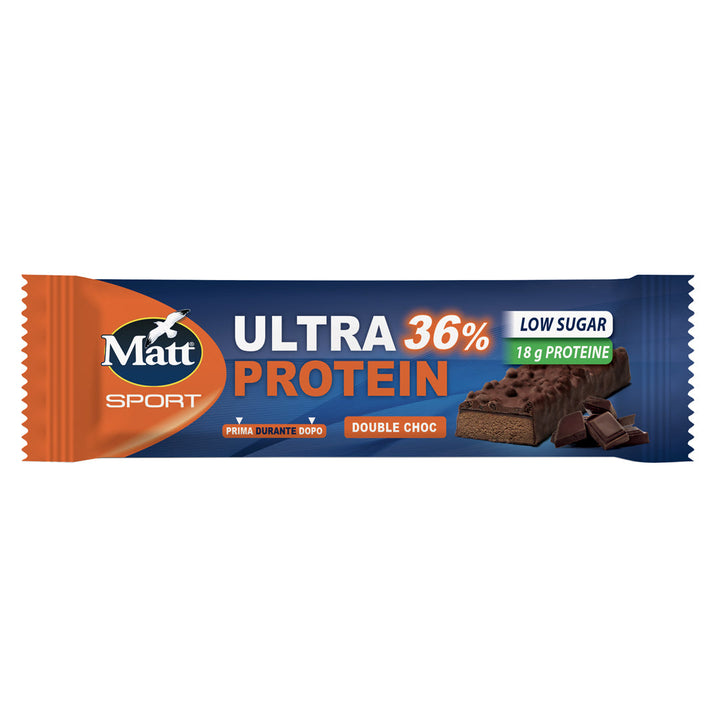 Ultra Protein Double Choc Sport. Barretta proteica al 36%