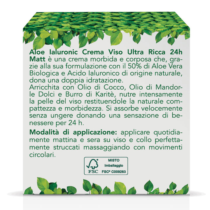 Aloe Ialuronic Crema Viso Ultra Ricca 24h