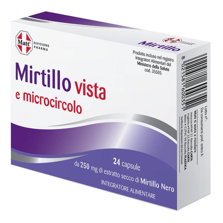 Mirtillo vista. Integratore per la vista e il microcircolo