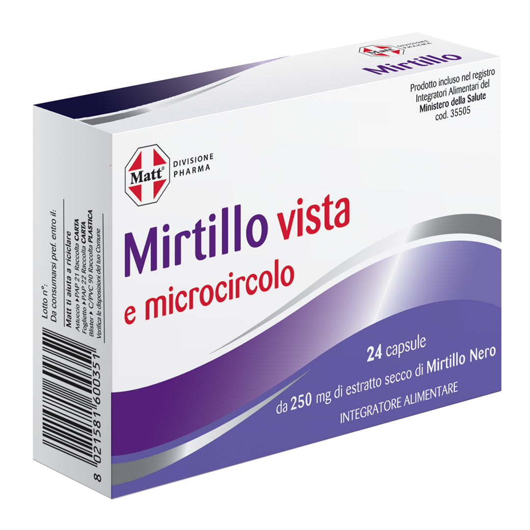 Mirtillo vista. Integratore per la vista e il microcircolo