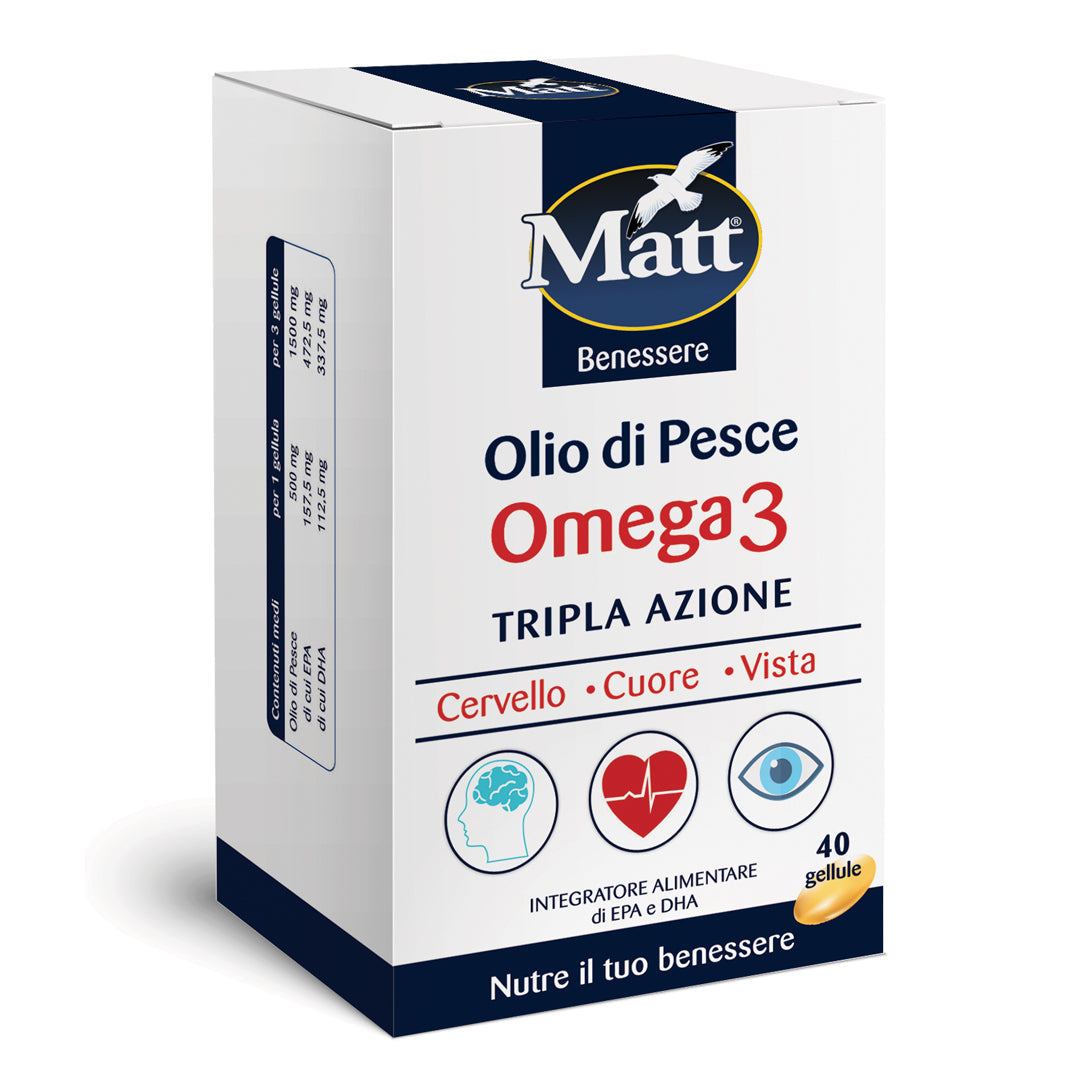 Olio di Pesce Omega 3. Pressione, funziona cardiaca e cerebrale. Lato sinistro