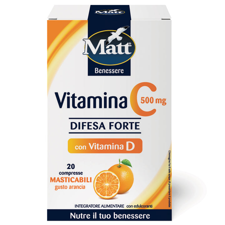 Integratore Vitamina C 500 Difesa Forte. Sistema immunitario